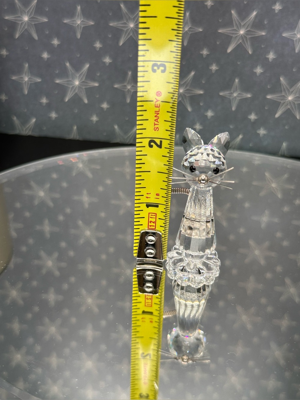 SWAROVSKI CRYSTAL MINIATURE CAT FIGURINE RETIRED w/original box 1985 - Picture 13 of 13